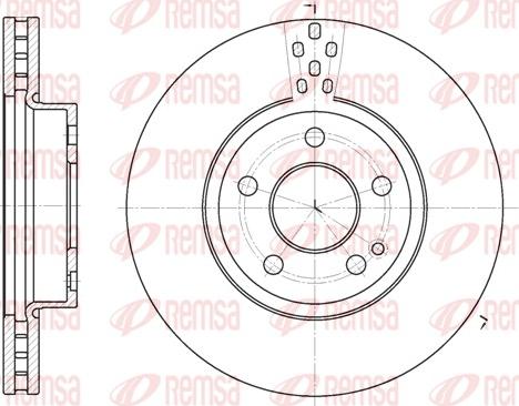 Remsa 6679.10 - Тормозной диск autosila-amz.com