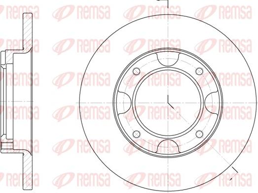 Remsa 6039.00 - Тормозной диск autosila-amz.com