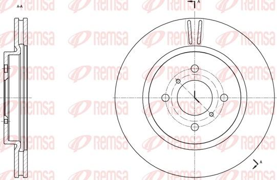 Remsa 61538.10 - Тормозной диск autosila-amz.com