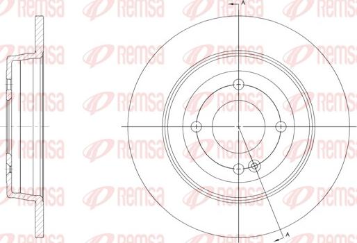 Remsa 61570.00 - Тормозной диск autosila-amz.com