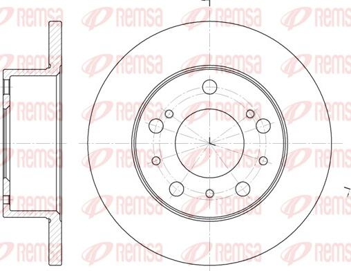 Remsa 6168.00 - Тормозной диск autosila-amz.com