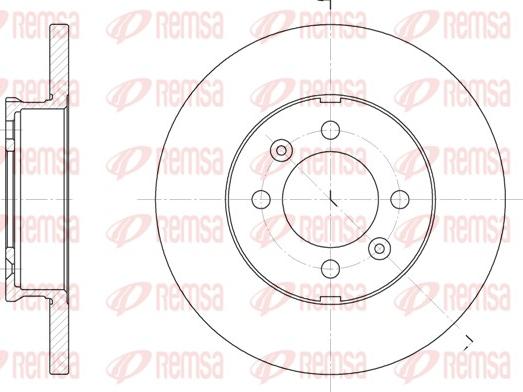 Remsa 6104.00 - Тормозной диск autosila-amz.com