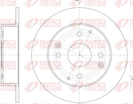 Remsa 61156.00 - Тормозной диск autosila-amz.com