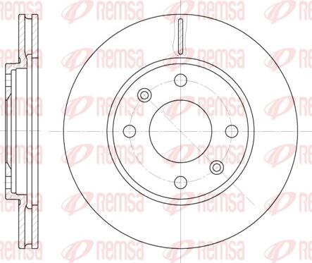 Remsa 6131.10 - 6131.10 диск тормозной передний!\Peugeot 306, Citroen Xsara 1.3-1.9 91> autosila-amz.com