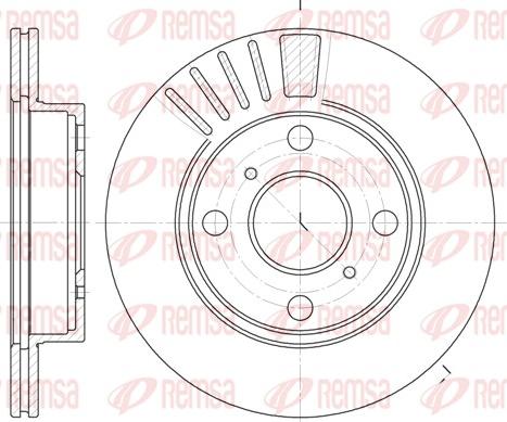 Remsa 6825.10 - Тормозной диск autosila-amz.com