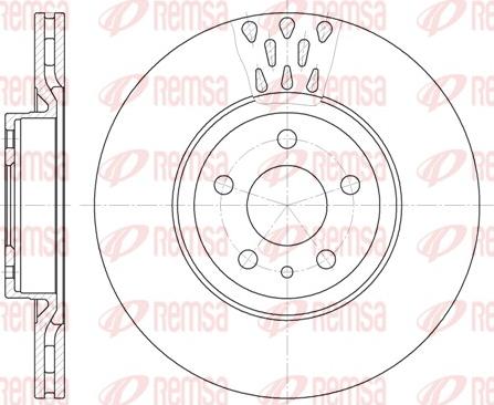 Remsa 6316.10 - 6316.10 диск тормозной передний!\ Alfa Romeo 156/164 2.0-3.2 97> autosila-amz.com