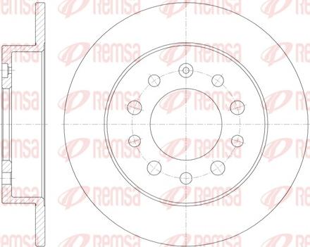 Remsa 6762.00 - Тормозной диск autosila-amz.com