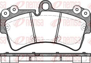 Remsa 0995.00 - Тормозные колодки, дисковые, комплект autosila-amz.com