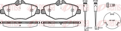 Remsa 0990.02 - Тормозные колодки, дисковые, комплект autosila-amz.com