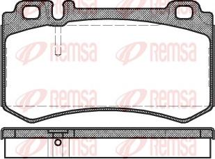 Remsa 0993.00 - Тормозные колодки, дисковые, комплект autosila-amz.com