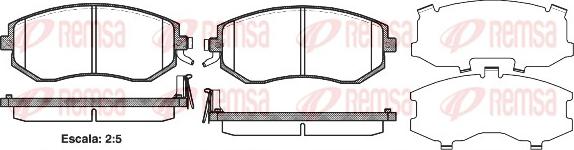 Remsa 0951.04 - Тормозные колодки, дисковые, комплект autosila-amz.com