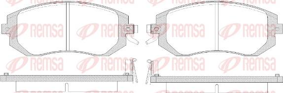 Remsa 0951.14 - Тормозные колодки, дисковые, комплект autosila-amz.com