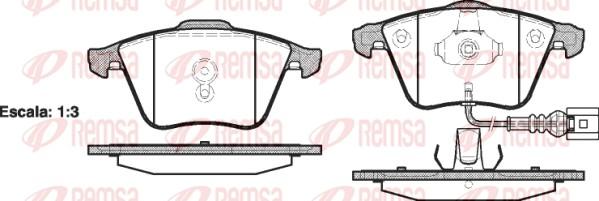 Remsa 0964.41 - Тормозные колодки, дисковые, комплект autosila-amz.com