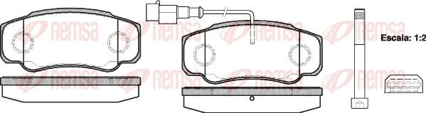 Remsa 0961.02 - Тормозные колодки, дисковые, комплект autosila-amz.com