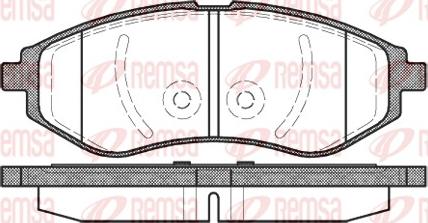 Remsa 0986.00 - Колодки тормозные дисковые передн. Daewoo Kalos 1.2i/1.4i 02> autosila-amz.com