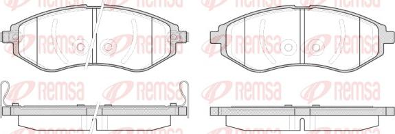 Remsa 0986.02 - Тормозные колодки, дисковые, комплект autosila-amz.com