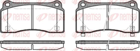 Remsa 0983.30 - Тормозные колодки, дисковые, комплект autosila-amz.com