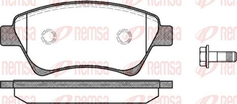 Remsa 0976.00 - Тормозные колодки, дисковые, комплект autosila-amz.com