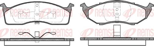 Remsa 0447.00 - Тормозные колодки, дисковые, комплект autosila-amz.com