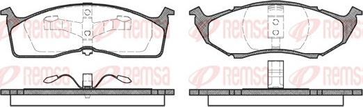 Remsa 0447.20 - Тормозные колодки, дисковые, комплект autosila-amz.com