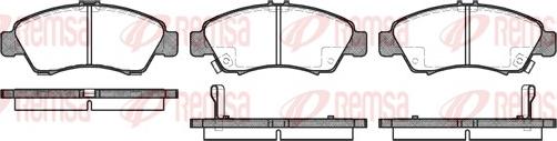 Remsa 0419.02 - Тормозные колодки, дисковые, комплект autosila-amz.com