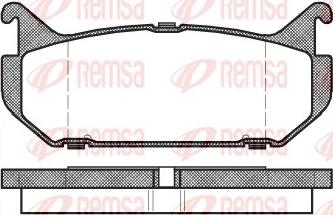 Remsa 0416.00 - Тормозные колодки, дисковые, комплект autosila-amz.com