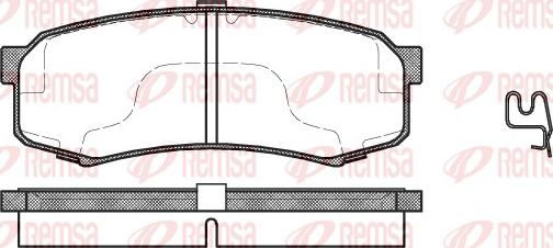 Remsa 0413.04 - Тормозные колодки, дисковые, комплект autosila-amz.com