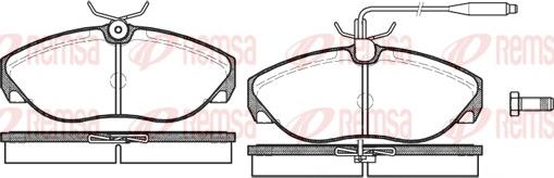 Remsa 0486.02 - Тормозные колодки, дисковые, комплект autosila-amz.com