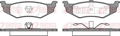 Remsa 0482.00 - 482 00 FDB1099 !колодки дисковые з.\ Dodge Stratus 2.4i 16V/2.5i V6 24V 95-01/Neon 2.0i/16V 92> autosila-amz.com