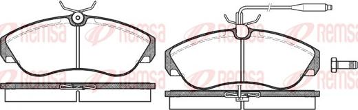 Remsa 0487.02 - Тормозные колодки, дисковые, комплект autosila-amz.com