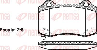 Remsa 0434.54 - Тормозные колодки, дисковые, комплект autosila-amz.com