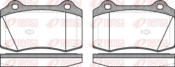 Remsa 0434.55 - Тормозные колодки, дисковые, комплект autosila-amz.com