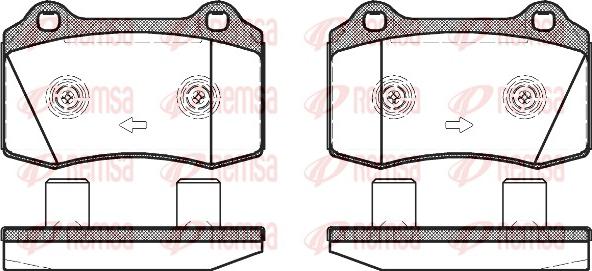 Remsa 0434.58 - Тормозные колодки, дисковые, комплект autosila-amz.com