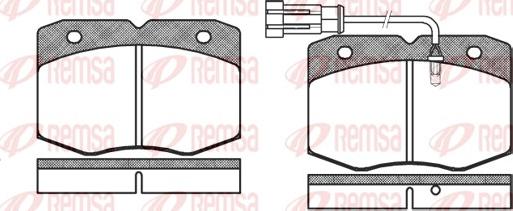 Remsa 0435.12 - Тормозные колодки, дисковые, комплект autosila-amz.com