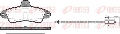 Remsa 0433.02 - Тормозные колодки, дисковые, комплект autosila-amz.com