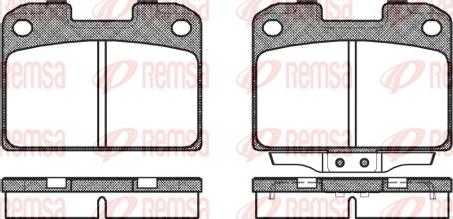 Remsa 0476.00 - Тормозные колодки, дисковые, комплект autosila-amz.com