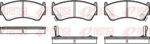 Remsa 0592.02 - Тормозные колодки, дисковые, комплект autosila-amz.com