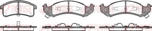 Remsa 0569.00 - Тормозные колодки, дисковые, комплект autosila-amz.com