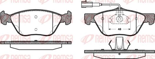 Remsa 0589.22 - Тормозные колодки, дисковые, комплект autosila-amz.com