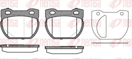 Remsa 0584.20 - Тормозные колодки, дисковые, комплект autosila-amz.com