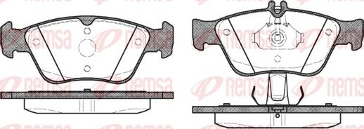 Remsa 0586.10 - Тормозные колодки, дисковые, комплект autosila-amz.com