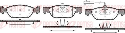 Remsa 0587.21 - Тормозные колодки, дисковые, комплект autosila-amz.com