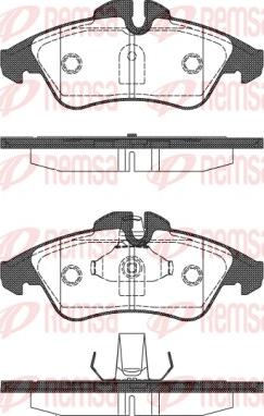 Remsa 0578.10 - Тормозные колодки, дисковые, комплект autosila-amz.com