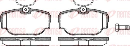 Remsa 0577.00 - Тормозные колодки, дисковые, комплект autosila-amz.com