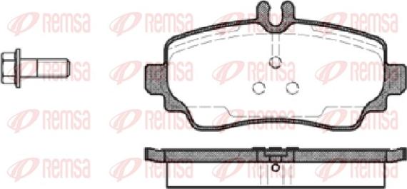 Remsa 0650.00 - Тормозные колодки, дисковые, комплект autosila-amz.com