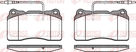 Remsa 0666.14 - 666 14 573001B=223738 !колодки дисковые п.\ Peugeot 607 3.0 24V 00> autosila-amz.com