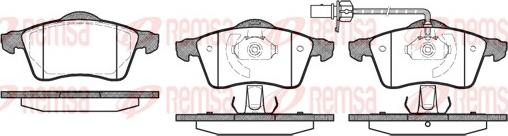 Remsa 0618.01 - Тормозные колодки, дисковые, комплект autosila-amz.com