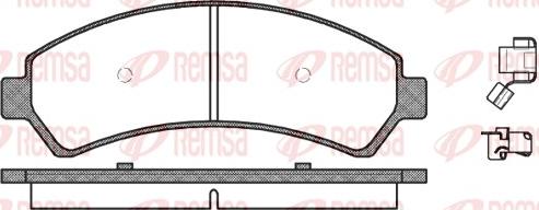 Remsa 0688.00 - Тормозные колодки, дисковые, комплект autosila-amz.com