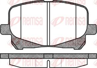 Remsa 0621.10 - Тормозные колодки, дисковые, комплект autosila-amz.com