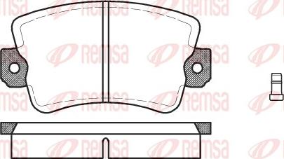 Remsa 0061.02 - Тормозные колодки, дисковые, комплект autosila-amz.com